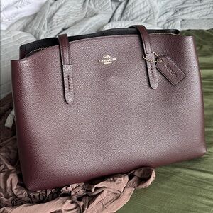 Coach Oxblood Laptop Tote Bag